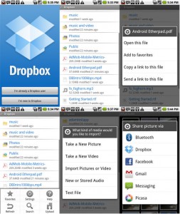 App de Dropbox para Android