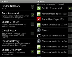 Ssh tunnel en Android