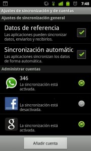Deshabilitar sincronización de aplicaciones en Android