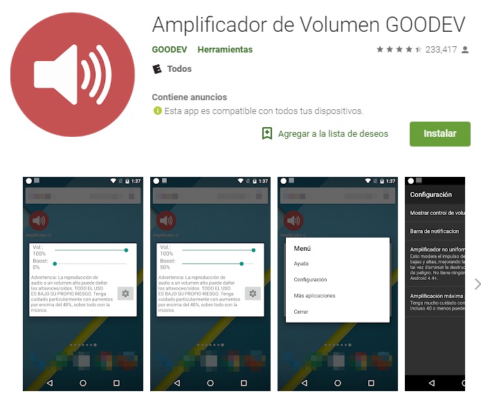 amplificador de volumen goodev